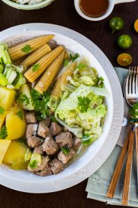 Asian Beef and Vegetable Stew in Clear Broth