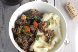 Beef Stew with Root Vegetables and Côte-Rôtie Wine