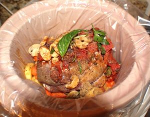 Crockpot Italian Rump Roast and Vegetable Burgundy Stew