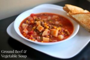 Instant Pot Ground Beef & Vegetable Soup