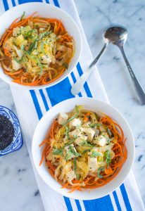 Red Curry Stew and Vegetable Noodles