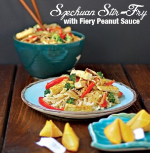 Szechuan Stir-Fry with Fiery Peanut Sauce