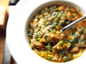 Tuscan Ribollita With Summer Vegetables
