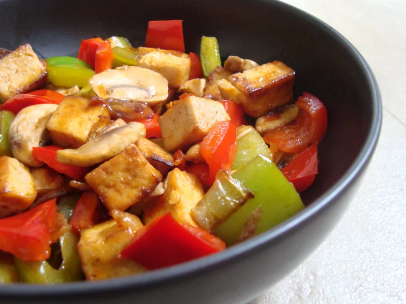 Vegan Stir-Fry with Hoisin Sauce and Coconut Rice