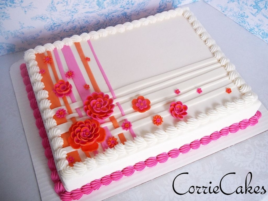 1/2 Sheet Cake
 Wedding Sheet Cake CakeCentral