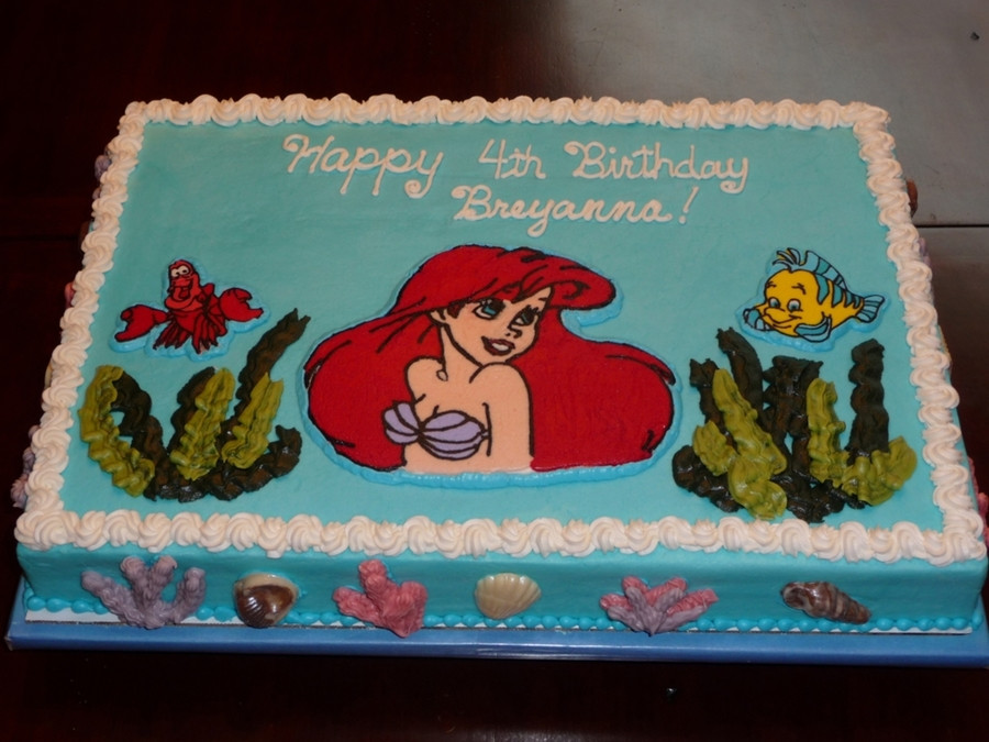 1/2 Sheet Cake
 Ariel Sheet Cake CakeCentral