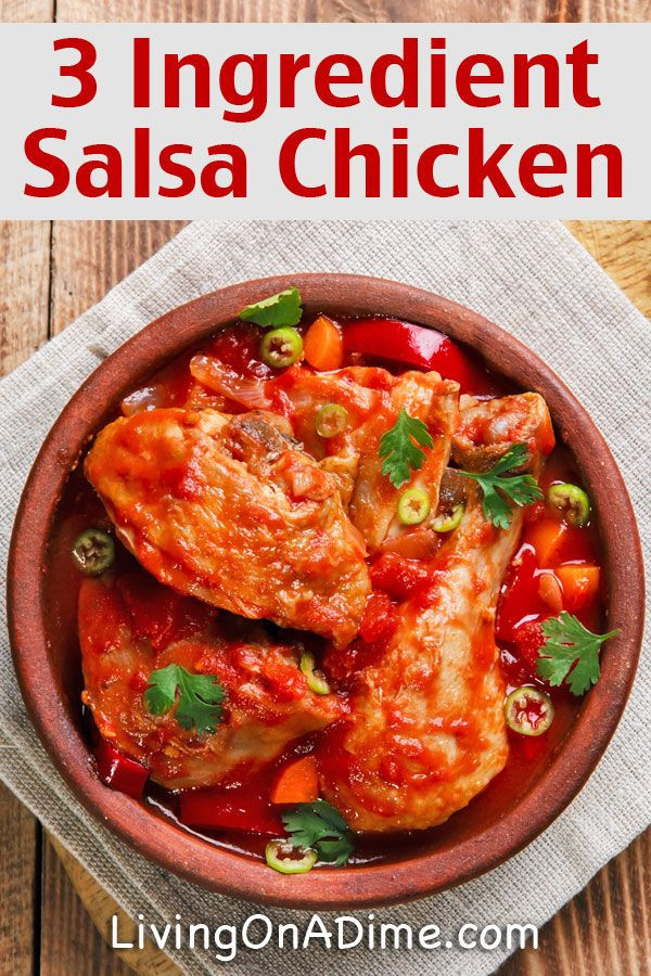 3 Ingredient Dinners
 Easy 3 Ingre nt Salsa Chicken Recipe – Easy 3 Ingre nt