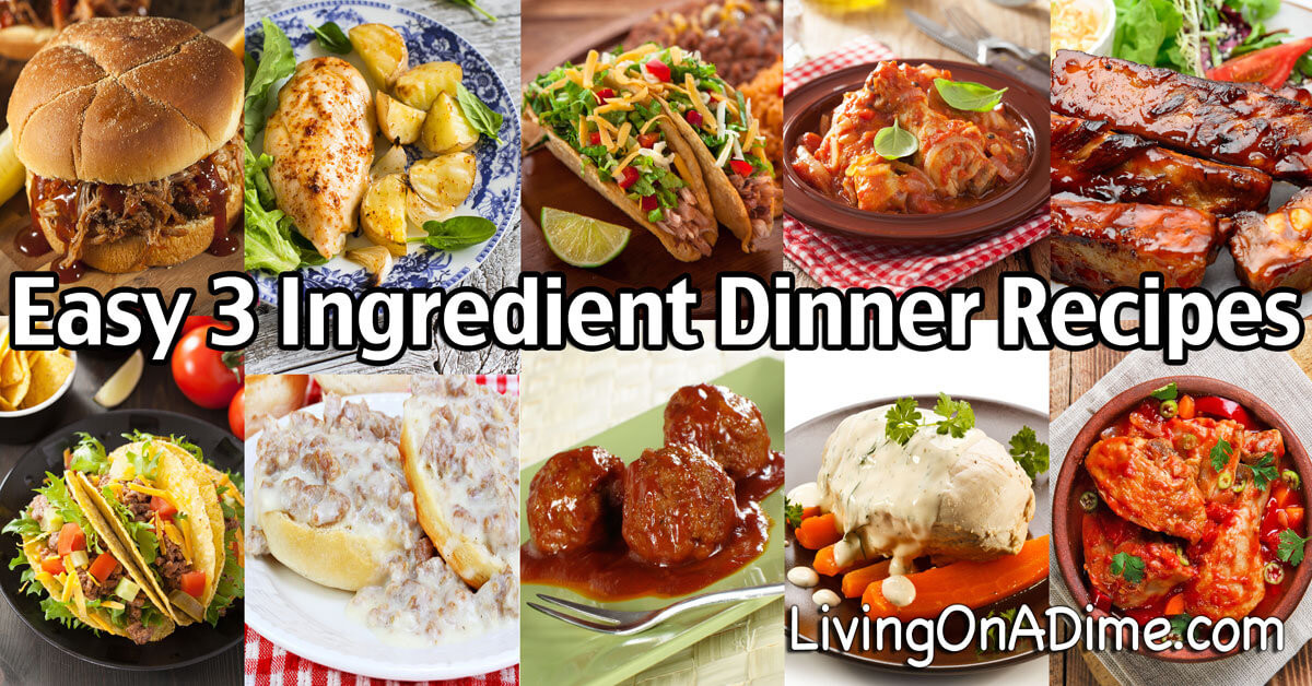 3 Ingredient Dinners
 Easy 3 Ingre nt Dinner Recipes Delicious Meals Fast