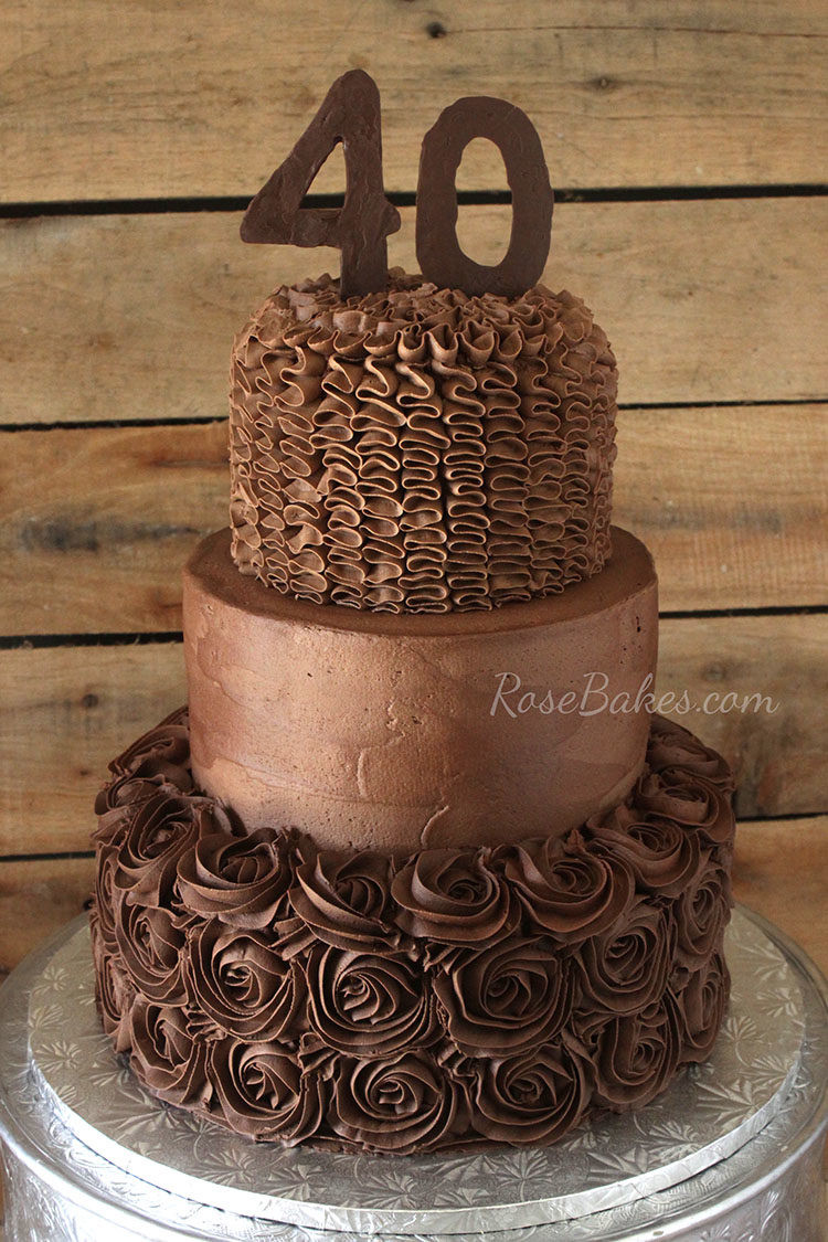 40Th Birthday Cake
 A Chocolate Chocolate 40th Birthday Cake Rose Bakes