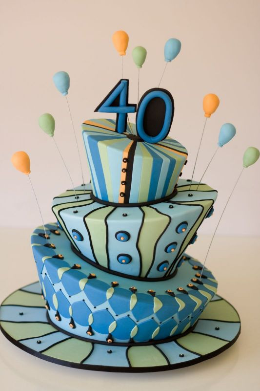 40Th Birthday Cake
 40th birthday cake decorating ideas