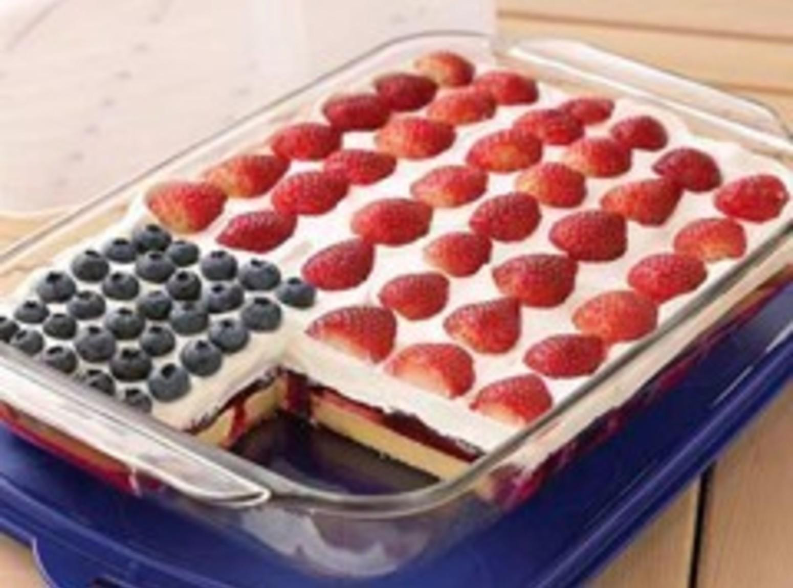 4Th Of July Dessert
 WAVE YOUR FLAG CHEESECAKE Recipe