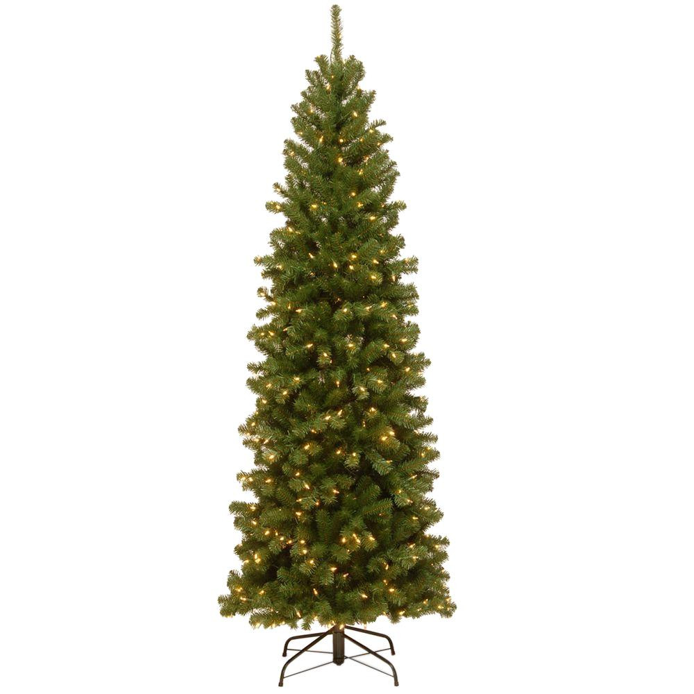 6.5 Ft. Verde Spruce Artificial Christmas Tree With 400 Clear Lights, Greens
 Home Accents Holiday 6 5 ft Greenland Potted Artificial