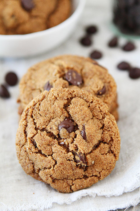 Almond Butter Chocolate Chip Cookies
 Flourless Almond Butter Chocolate Chip Cookies