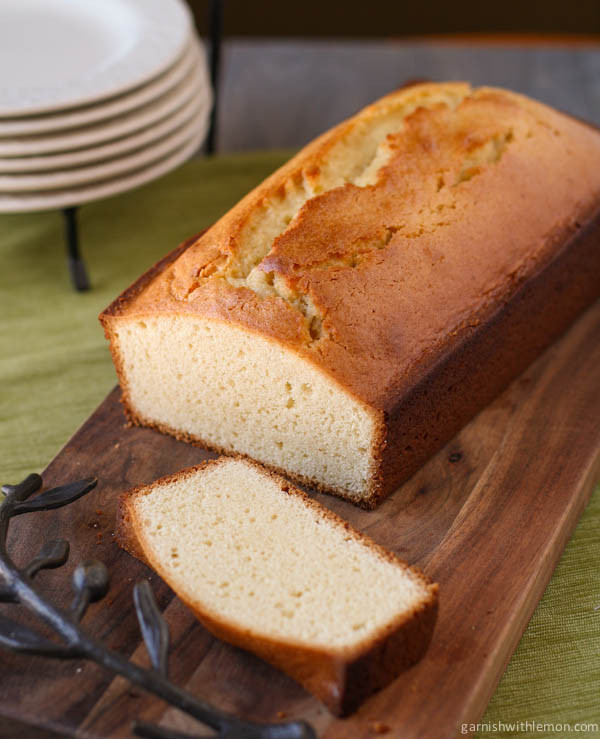 Almond Pound Cake
 Almond Pound Cake Garnish with Lemon