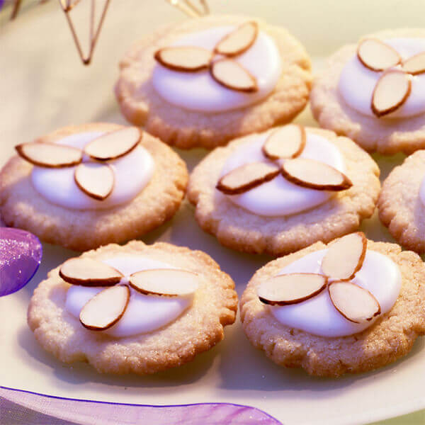 Almond Sugar Cookies
 glazed almond cookies