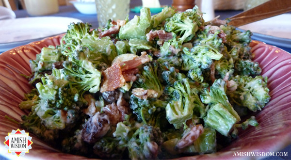 Amish Broccoli Salad
 Melo Davis Broccoli Salad Amish Wisdom