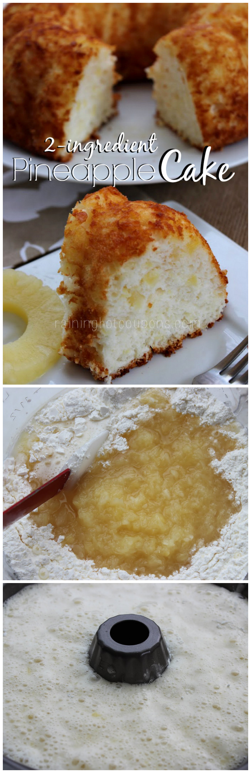 Angel Food Cake And Pineapples
 Pineapple Cake ly 2 Ingre nts