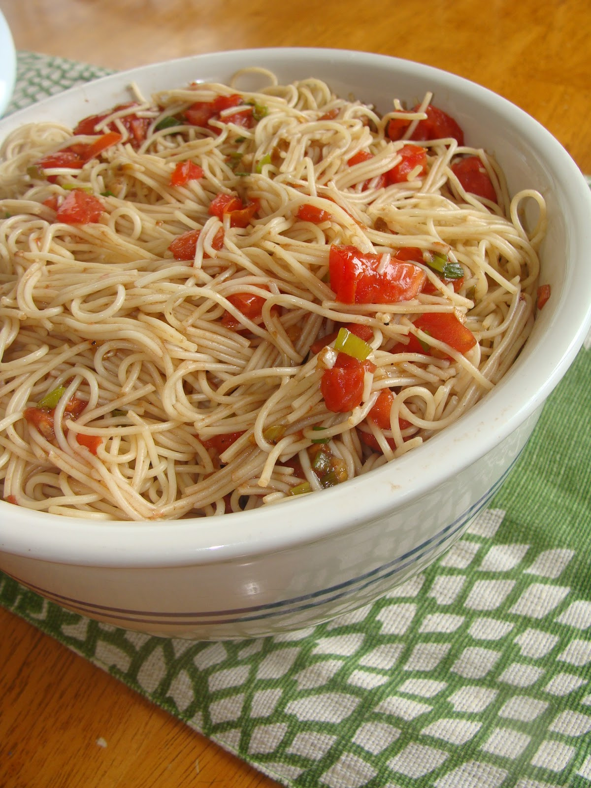 Angel Hair Pasta Salad
 Just Cooking Angel Hair Pasta Salad with Balsamic Tomatoes