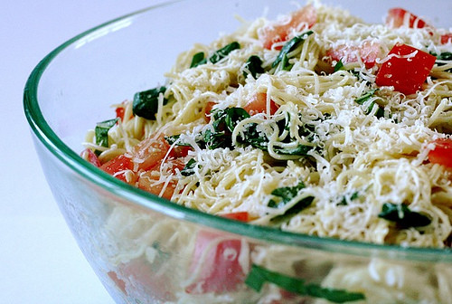 Angel Hair Pasta Salad
 Chicken Pasta Salad Fourth of July 2K11