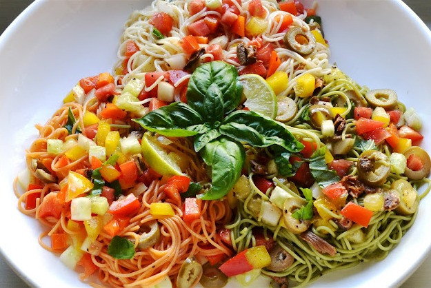 Angel Hair Pasta Salad
 Tri Colored Angel Hair Pasta Salad – eRecipe