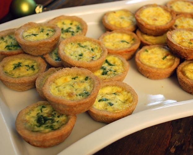 Appetizer Recipes Using Pie Crust
 Quiche Lorraine and Florentine Appetizers