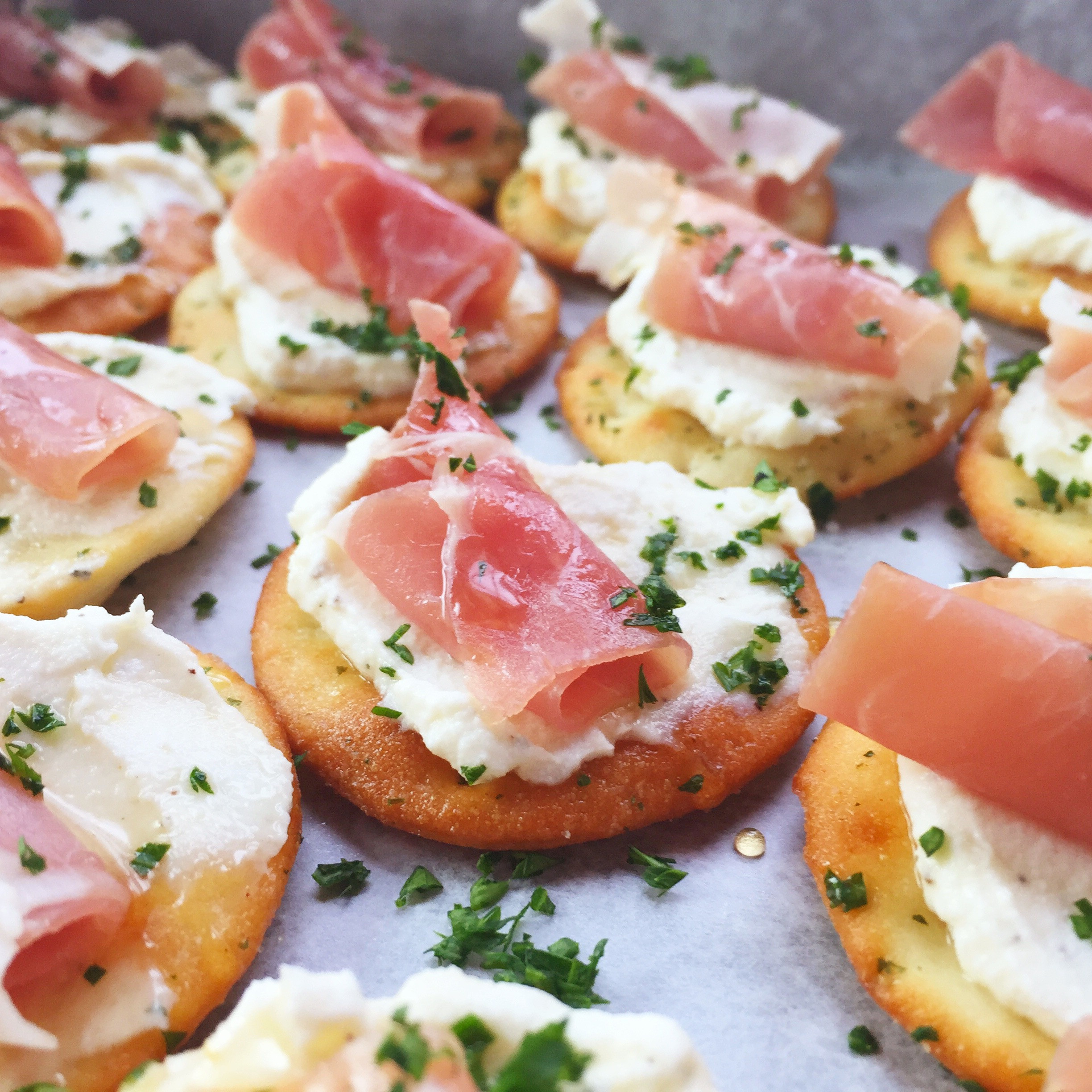 Appetizers For Dinner
 Ricotta and Prosciutto Cracker Appetizer Seasonly Creations
