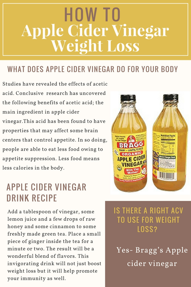 Apple Cider Vinegar Weight Loss Drink
 How To use Apple Cider Vinegar for Weight Loss ACVD