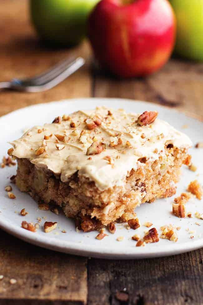 Apple Spice Cake
 Apple Pecan Spice Cake with Brown Sugar Cream Cheese