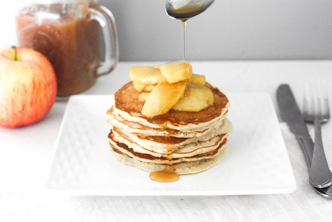 Apple Topping For Pancakes
 Applesauce Pancakes with Caramel Apple Topping