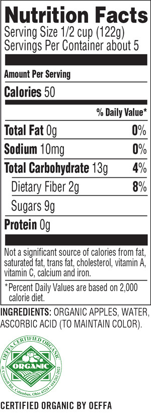 Applesauce Nutrition Facts
 unsweetened applesauce nutrition