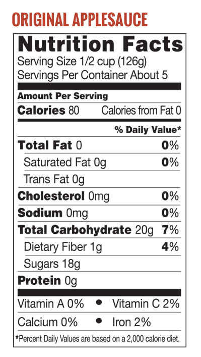 Applesauce Nutrition Facts
 Nutrition Facts About Applesauce – Nutrition Ftempo