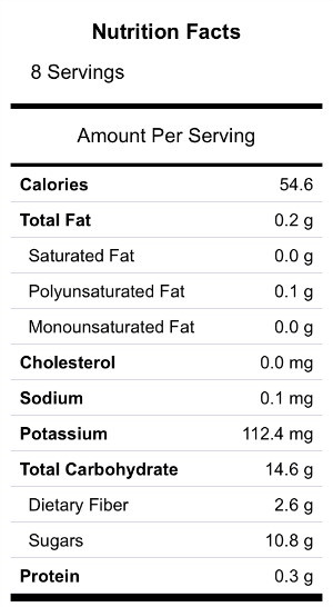 Applesauce Nutrition Facts
 Nutrition Facts Easy Homemade Applesauce