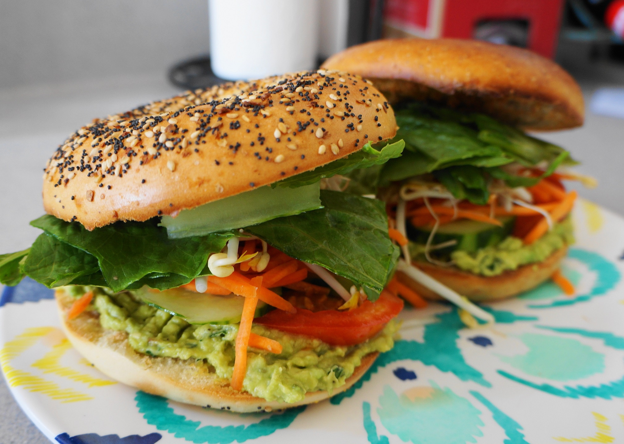 Are Bagels Healthy
 Vegan Bagel Sandwiches with Herbed Avocado Spread V