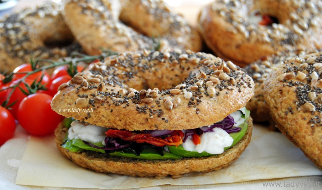 Are Bagels Vegan
 Bagels vegani integrali Whole wheat vegan bagels LadyVeg