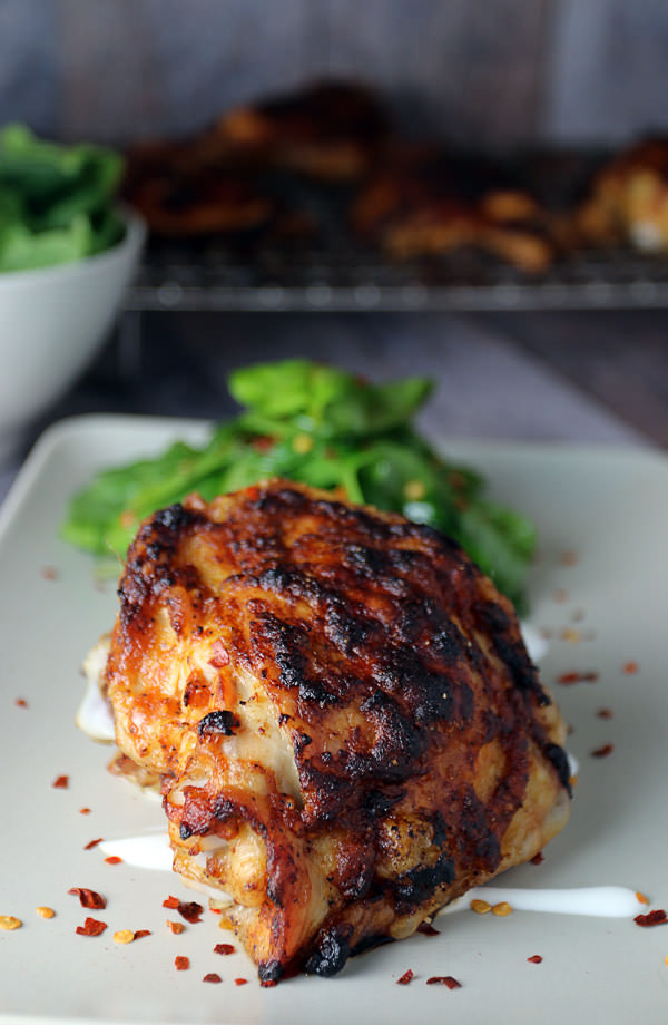 Asian Chicken Thighs
 Oven "Grilled" Asian Chicken Thighs