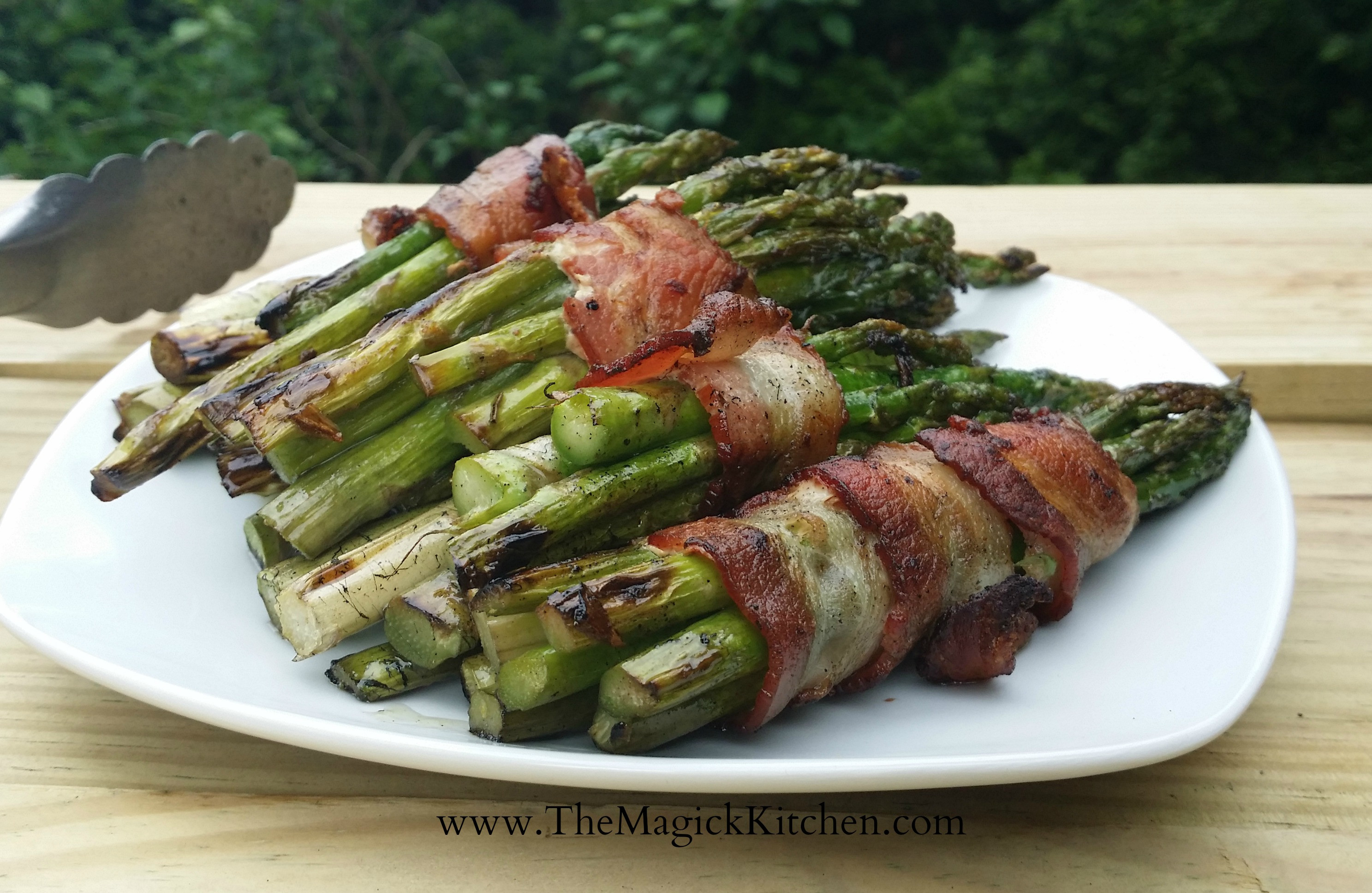 Asparagus On Grill
 Grilled Bacon Wrapped Asparagus