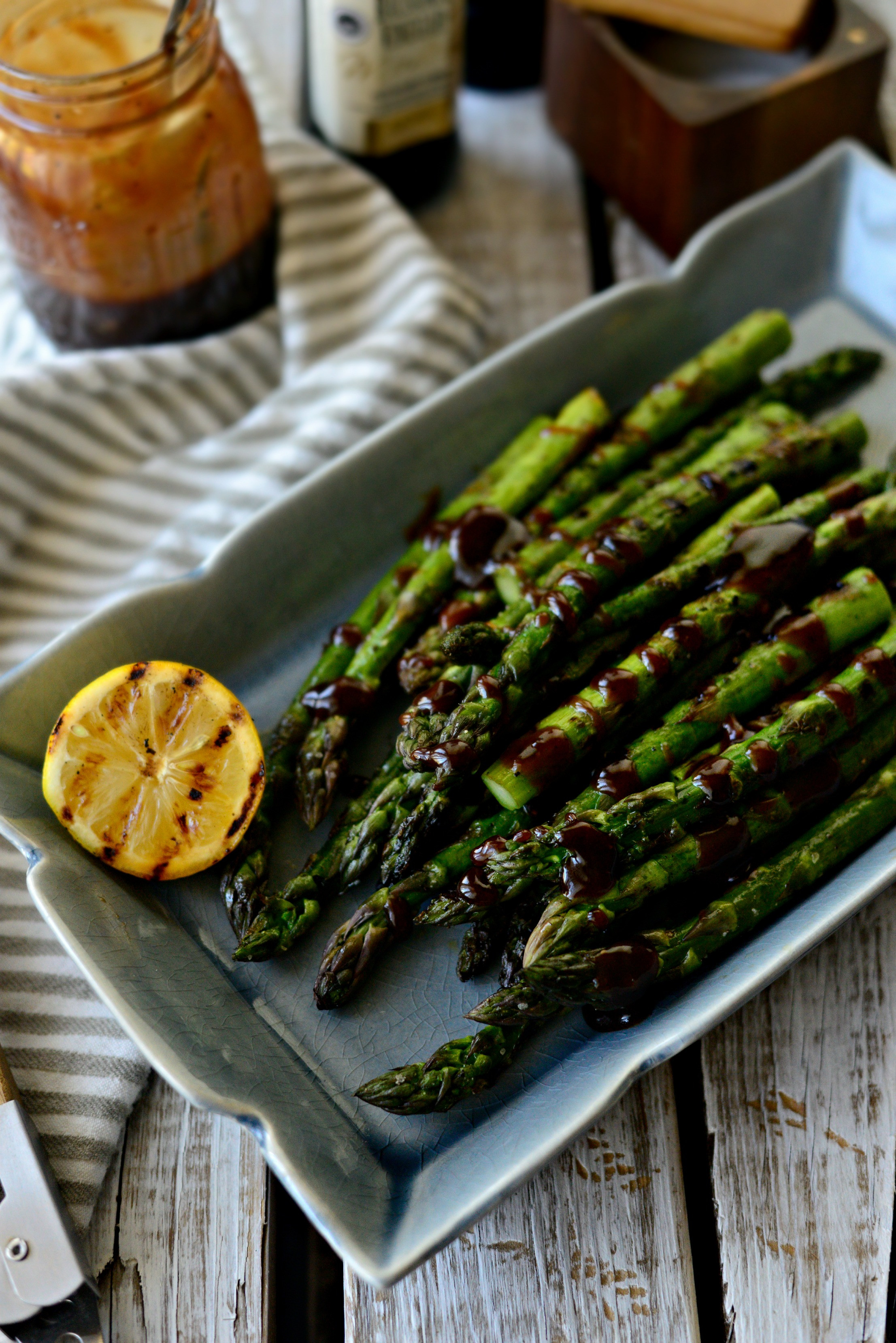 Asparagus On Grill
 Simply Scratch Grilled Asparagus with Balsamic Honey Dijon