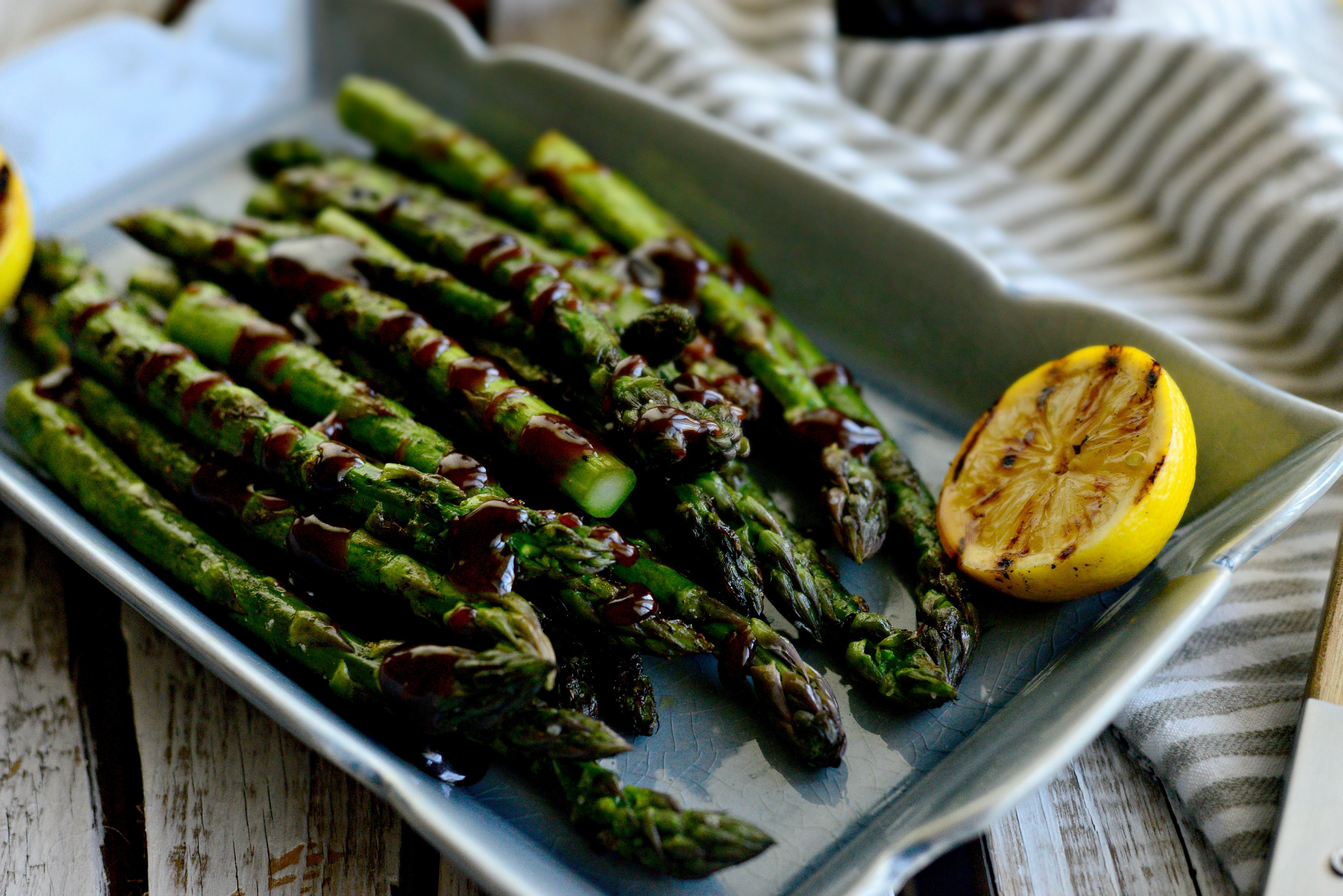 Asparagus On The Grill
 Simply Scratch Grilled Asparagus with Balsamic Honey Dijon
