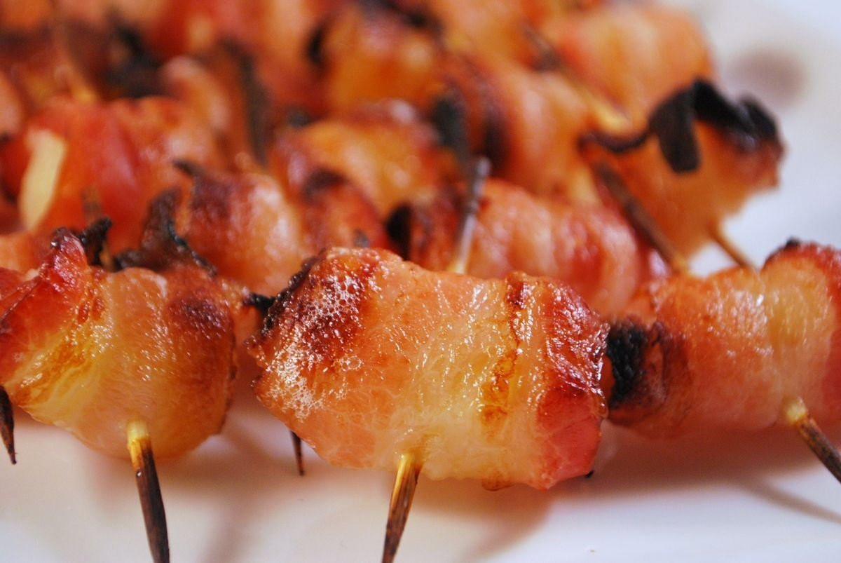 Bacon Appetizer Recipes
 Bacon Wrapped Pineapple SavoryReviews