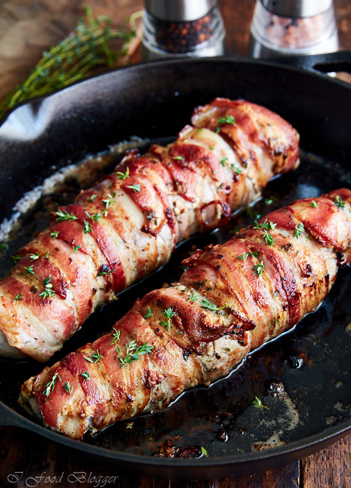 Bacon Wrapped Pork Tenderloin
 Pan Seared Bacon Wrapped Pork Tenderloin Recipe i FOOD