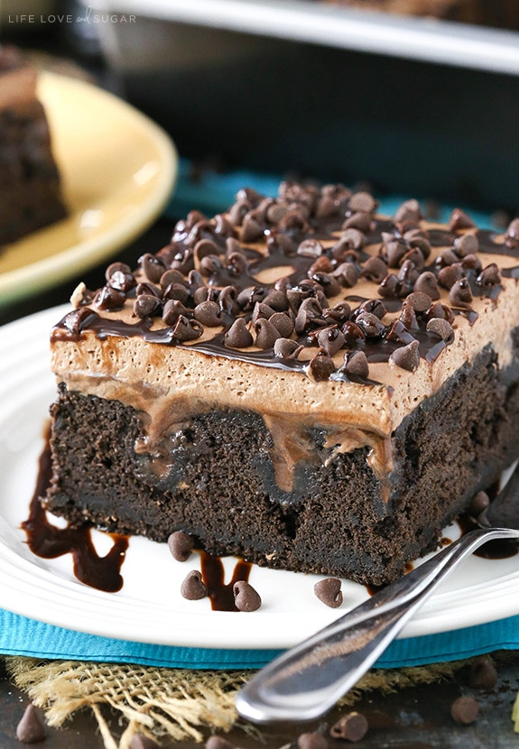 Baileys Chocolate Poke Cake
 Mini Baileys Chocolate Cheesecake Trifles Life Love and