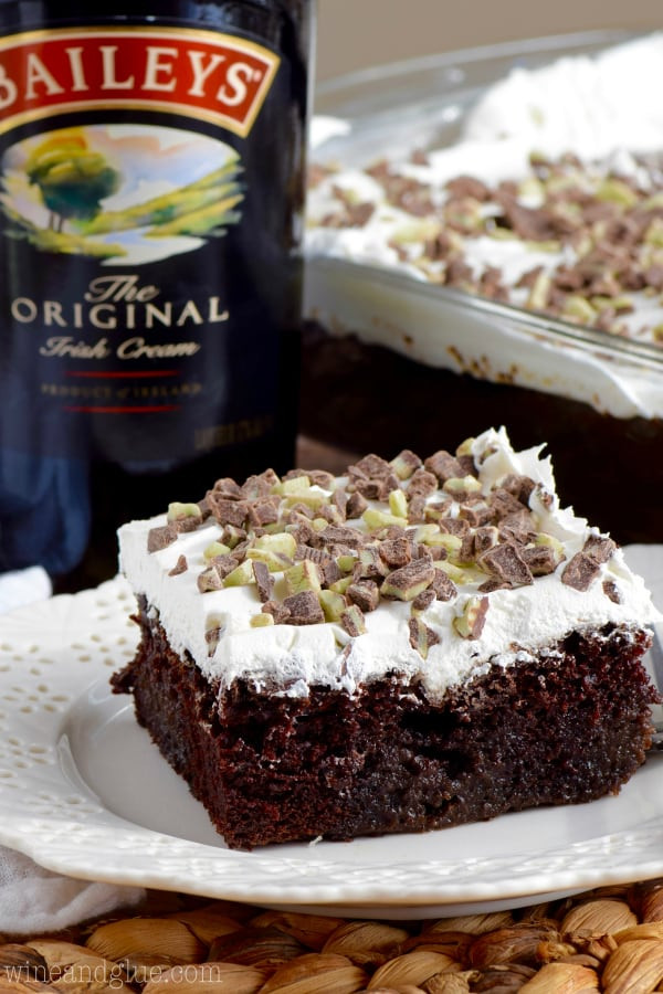 Baileys Chocolate Poke Cake
 Baileys Poke Cake Wine & Glue