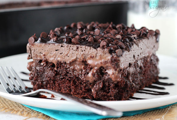 Baileys Chocolate Poke Cake
 Chocolate Poke Cake Life Love and Sugar