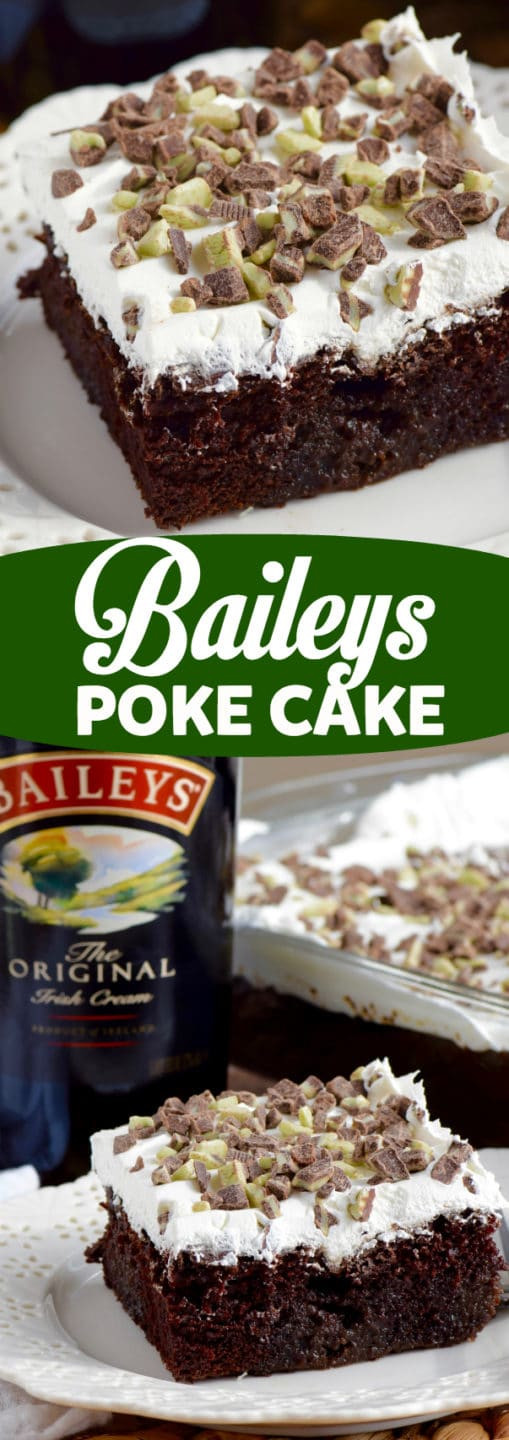 Baileys Chocolate Poke Cake
 Baileys Poke Cake Wine & Glue