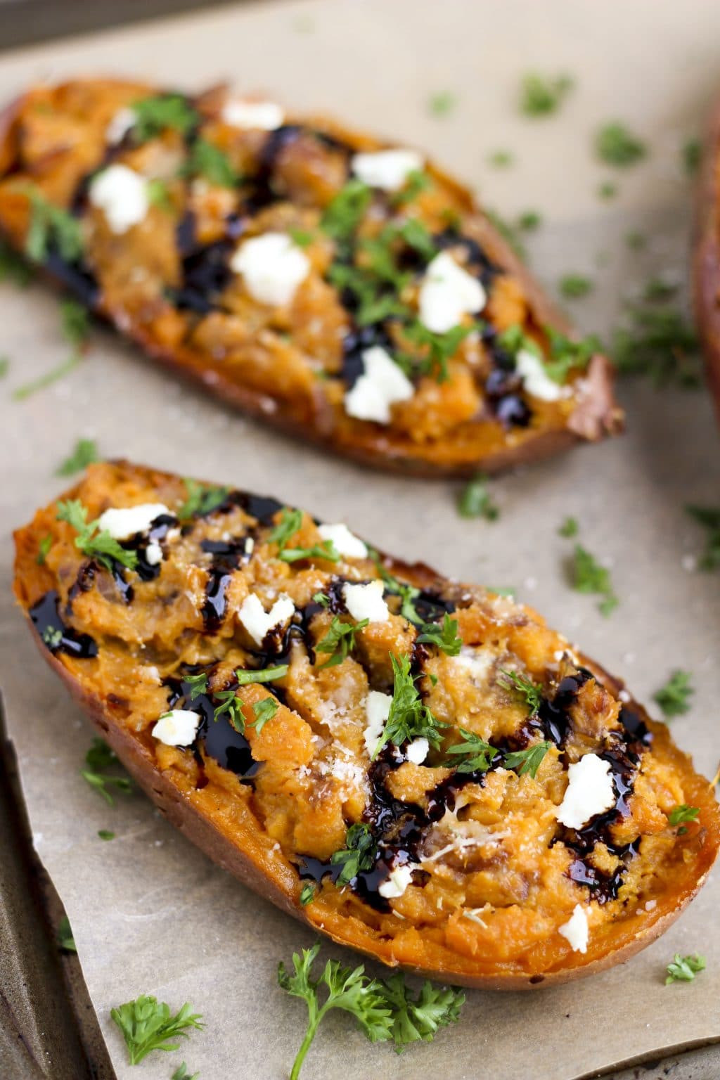 Bake A Sweet Potato
 Twice Baked Sweet Potatoes with Balsamic ions