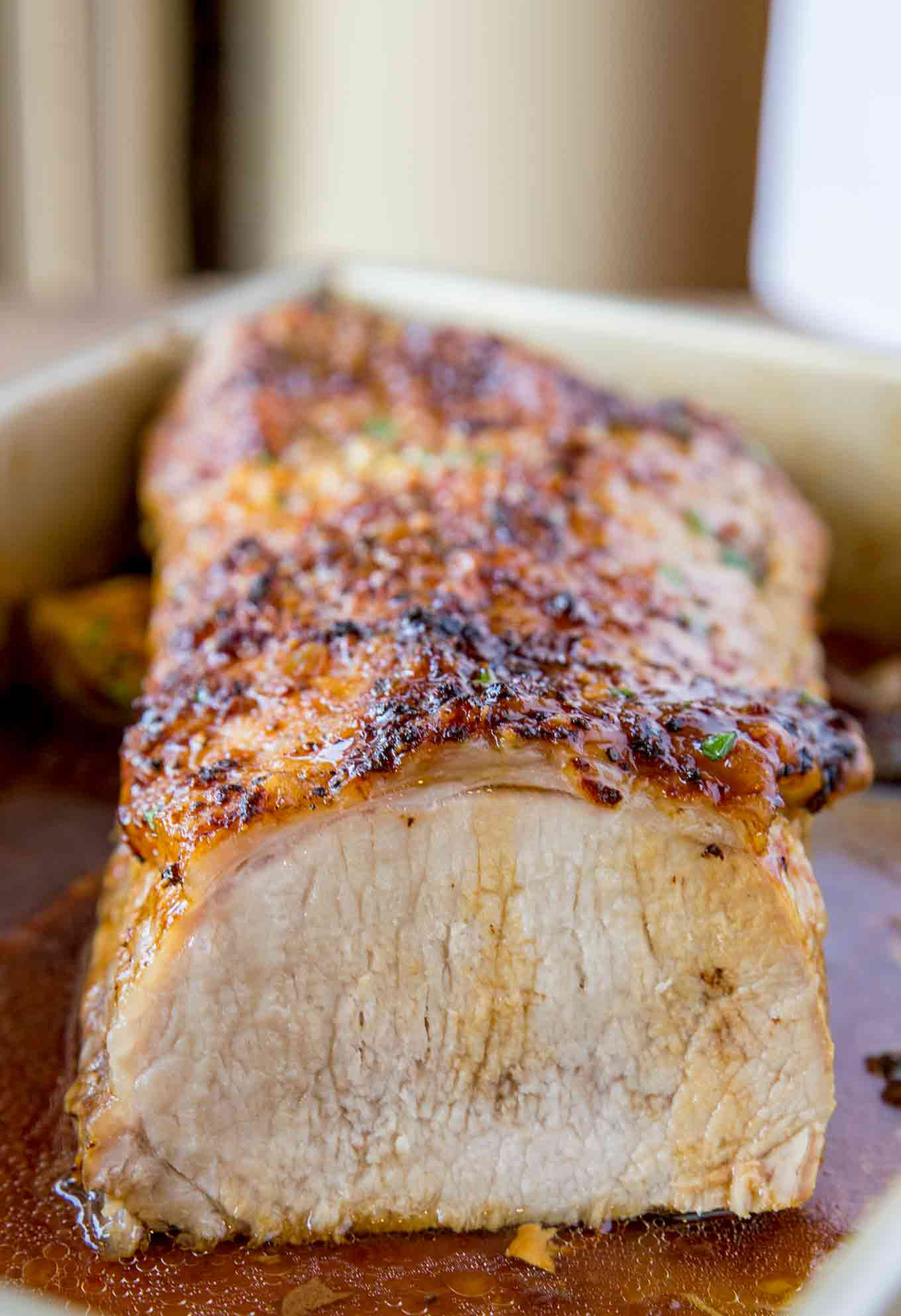 Bake Pork Loin
 Ultimate Garlic Pork Loin Roast Dinner then Dessert