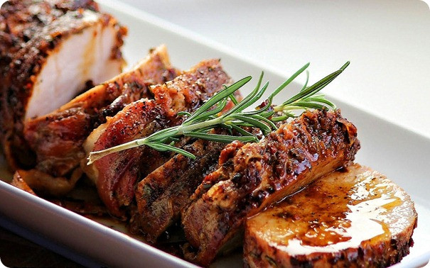 Bake Pork Loin
 Roast Pork Loin with Bacon and Brown Sugar Glaze