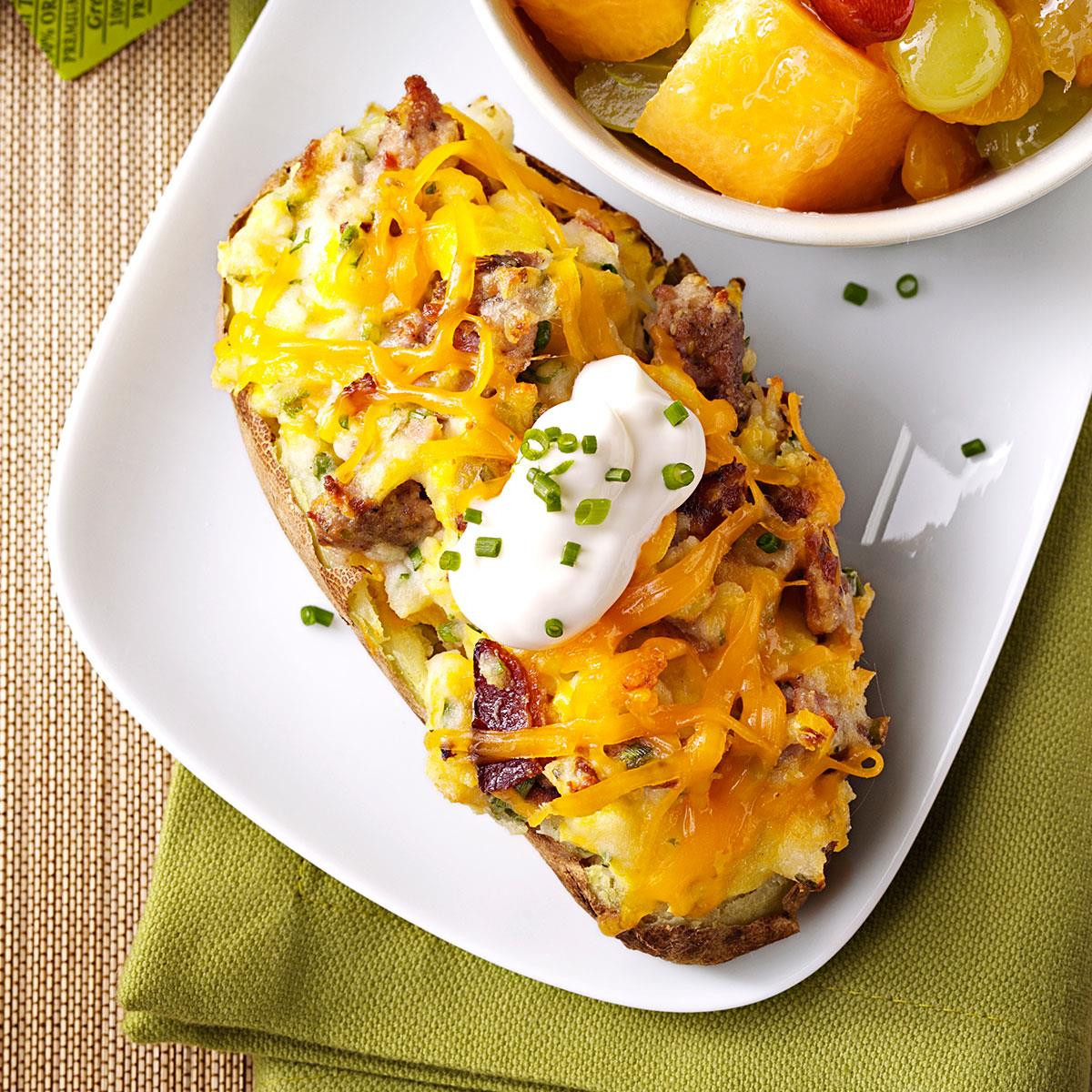 Baked Breakfast Potatoes
 Twice Baked Breakfast Potatoes for Two Recipe