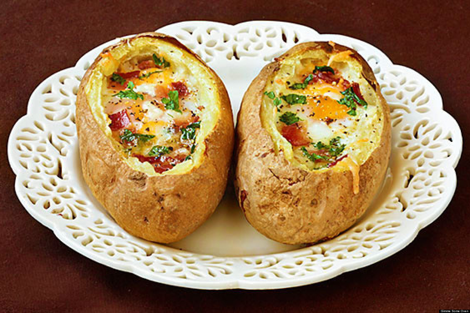 Baked Breakfast Potatoes
 Baked Potato Eggs From Gimme Some Oven Are Amazing PHOTO