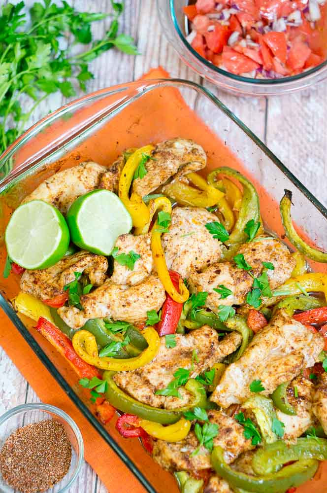 Baked Chicken Fajitas
 Oven Baked Chicken Fajitas